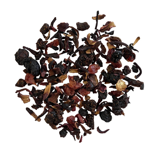 Cranberries, hibiscus, assortment of berries, red berry flavor