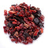 Cranberry, hibiscus, blueberry, red berries with red berry flavor