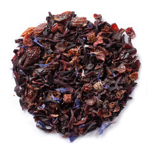 Hibiscus, rosehips, cornflower petals, natural flavors