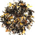 Black Tea with Hibiscus, Orange Peel, Raspberry Leaves, Blackberry Leaves, Calendula Petals, Safflowers, and Cornflowers, with Natural and Artificial flavors.