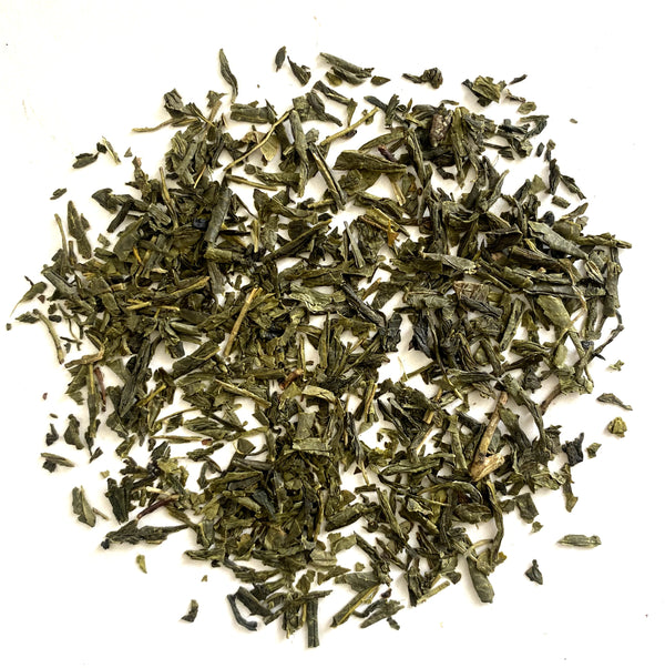 China pan-fired green, the everyday China Sencha leaf.