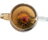 Green flowering tea with peach flavor