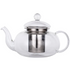 GLASS TEAPOT WITH METAL INFUSER BASKET AND GLASS LID, 27 OUNCES